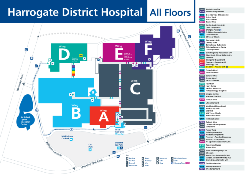 Harrogate District Hospital Map and Directions - Harrogate and District ...